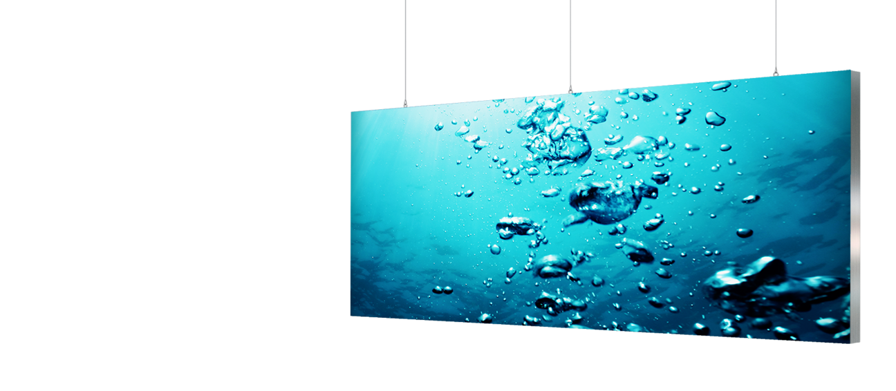 Leuchtkasten als Deckenhänger Leuchtkasten als Deckenhänger